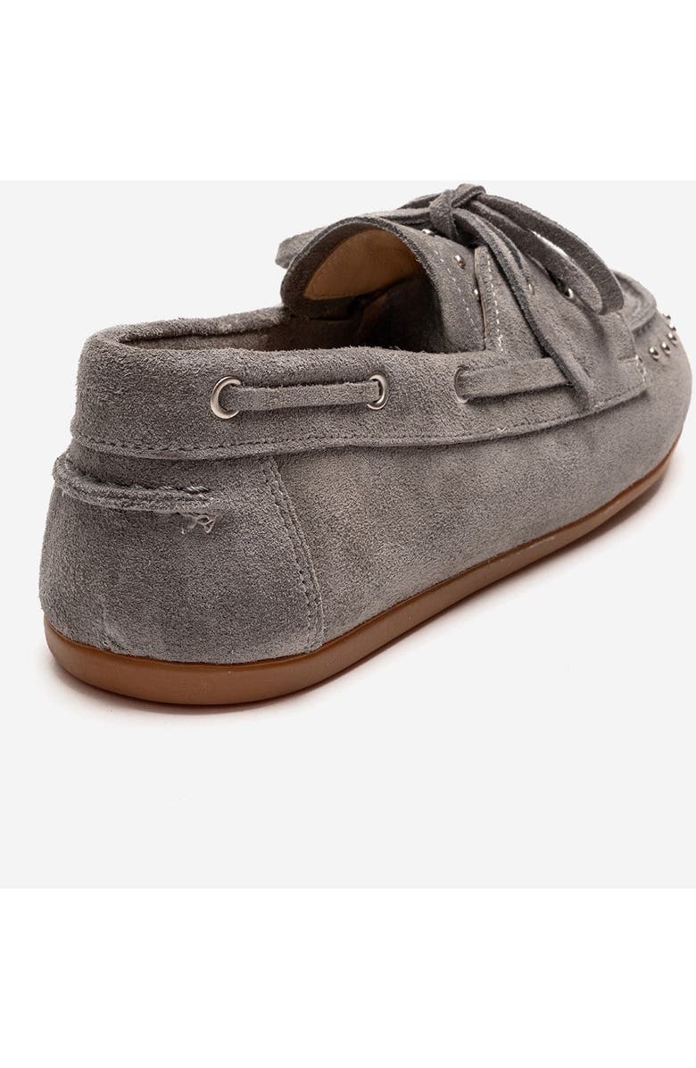 Forever & Always Shoes Cuesta Leather Lace Up Loafer, Alternate, color, Grey Suede