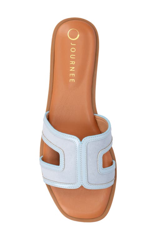 Journee Collection Primah Slide Sandal In Light Blue