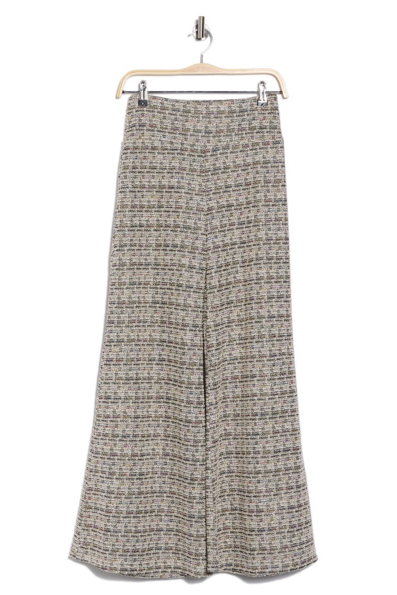 Tweed Wide Leg Pants, Alternate, color, BLACK/BEIGE