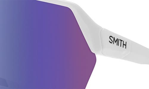 Smith Shift Split Mag™ 139mm Shield Sunglasses In White/chromapop Violet