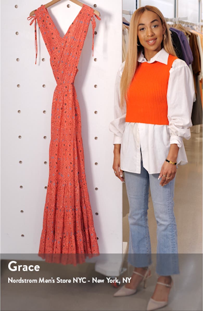 Karima Metallic Cutout Maxi Dress, sales video thumbnail