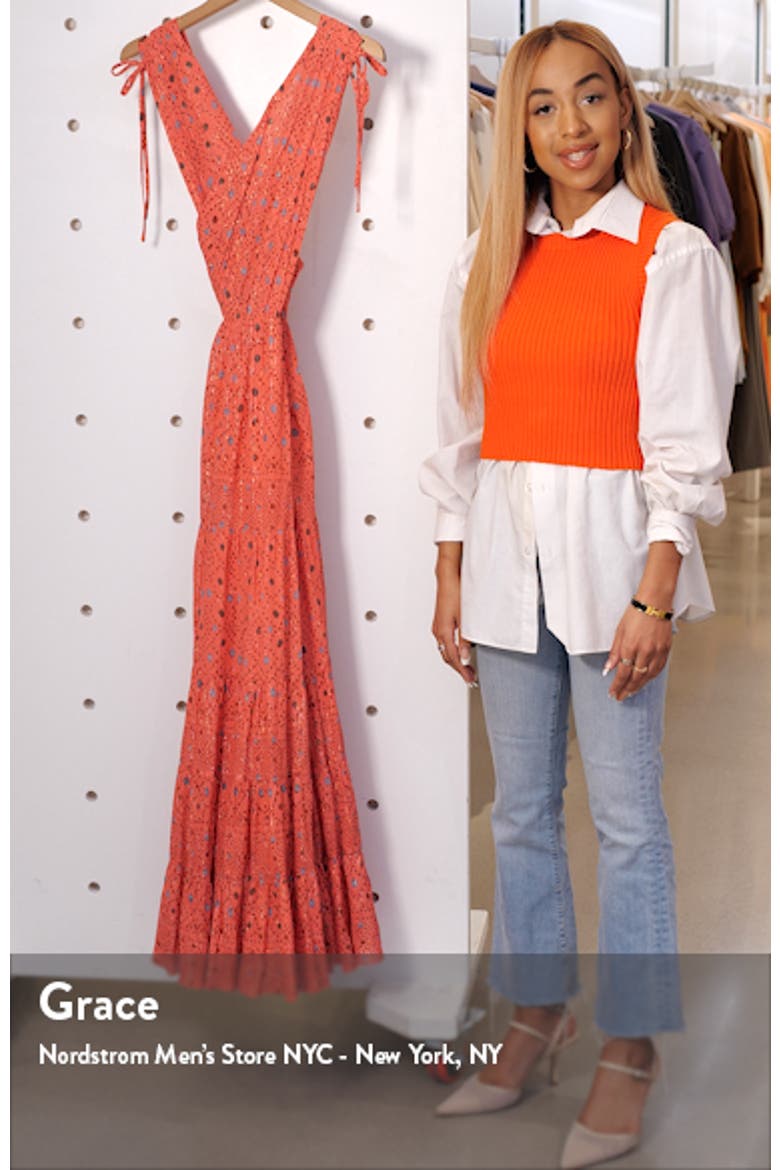 Karima Metallic Cutout Maxi Dress video