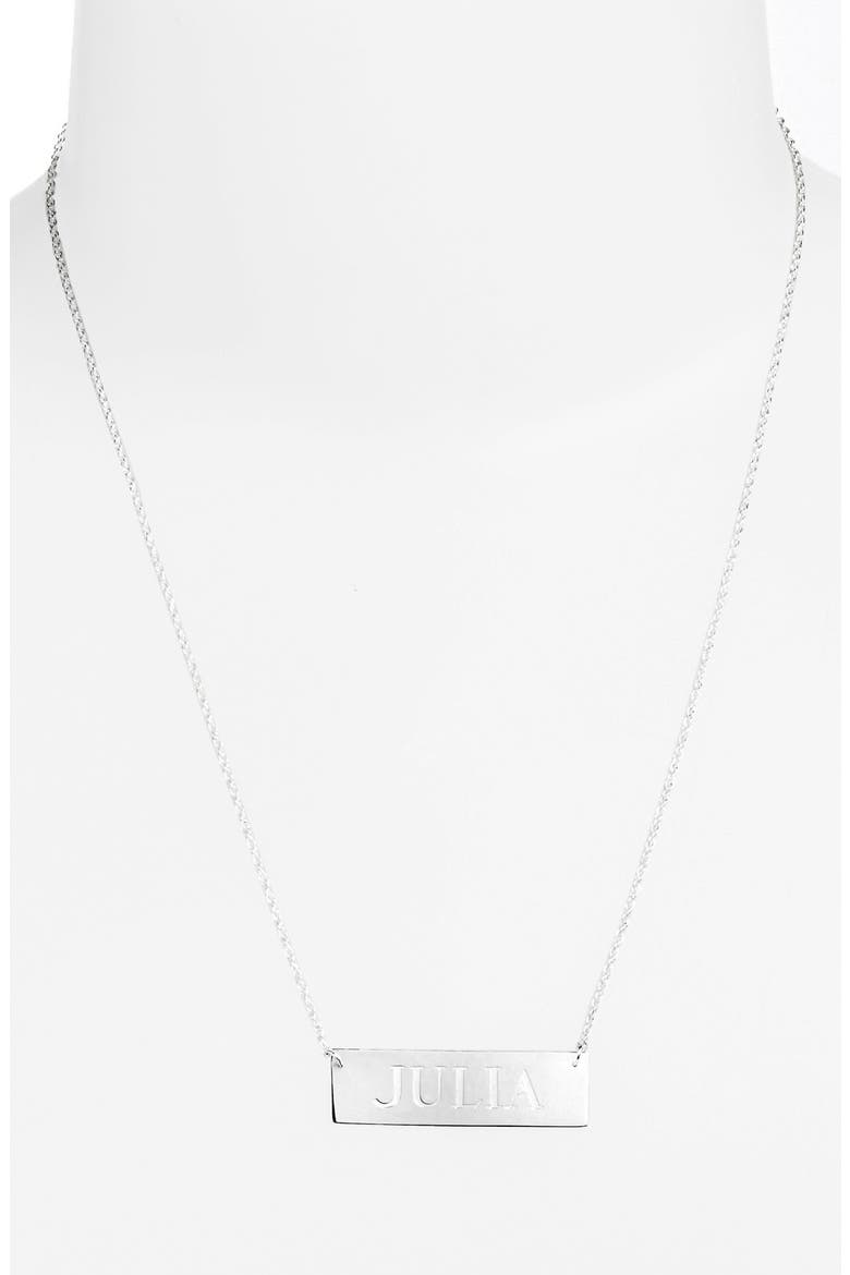 Personalized Cutout Nameplate Necklace, Alternate, color, SILVER