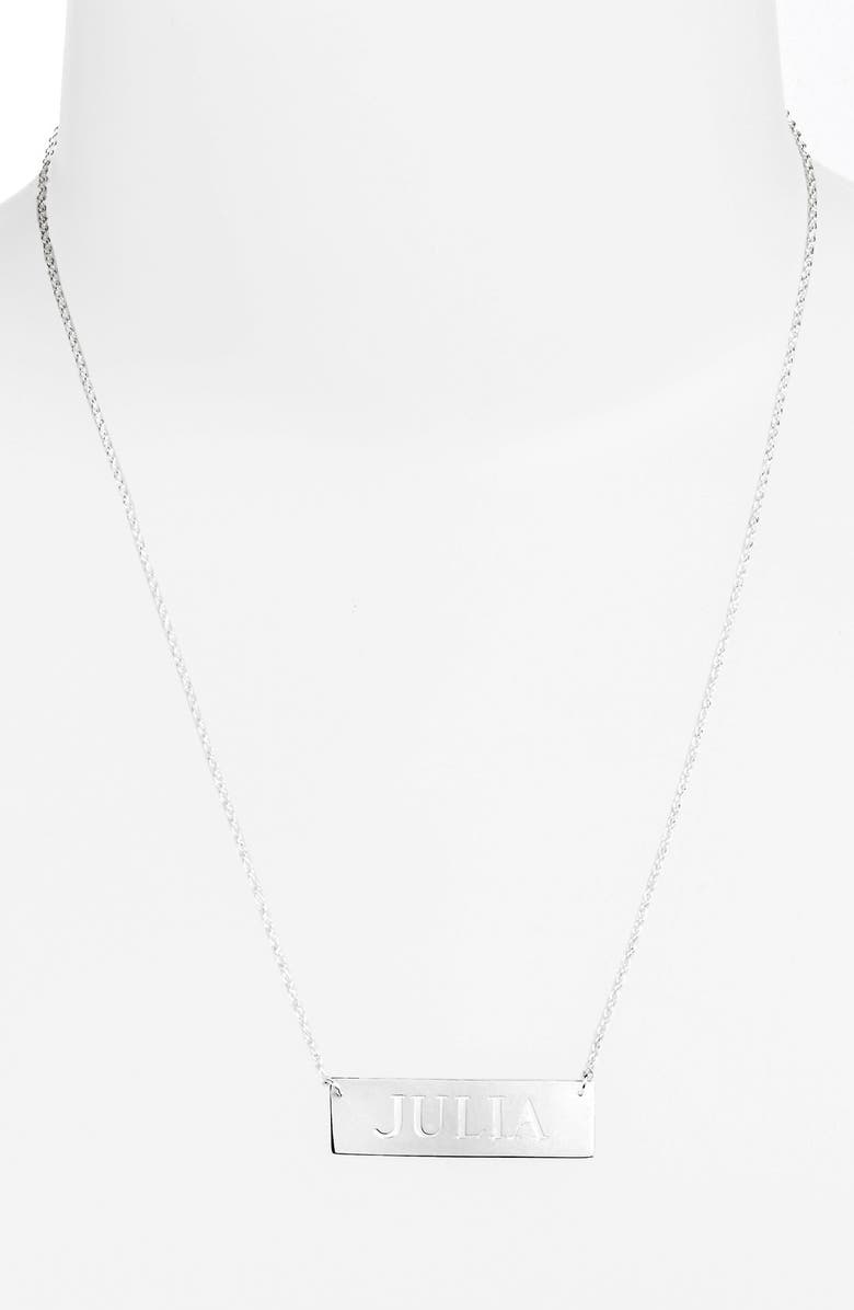 Jane Basch Designs Personalized Cutout Nameplate Necklace, Alternate, color, 