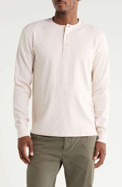 Long Sleeve Textured Henley