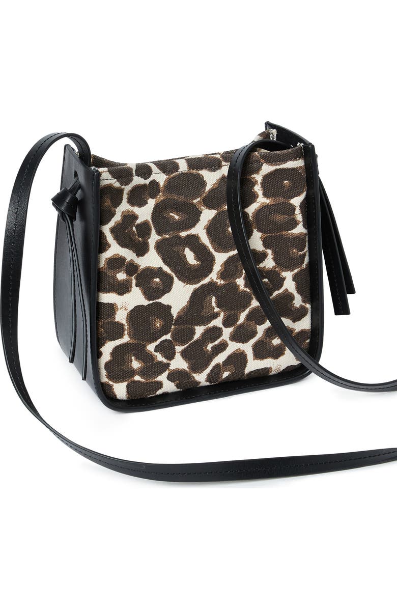 Loeffler Randall Turned Out Crossbody Bag, Alternate, color, Black/ Leopard