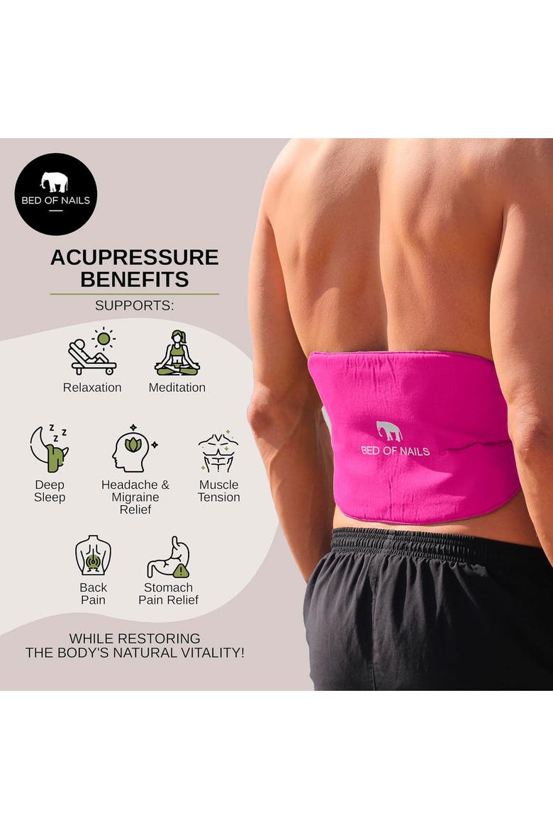 Bon Strap Original Acupressure Design with 1848 Precision Nails, Alternate, color, Pink