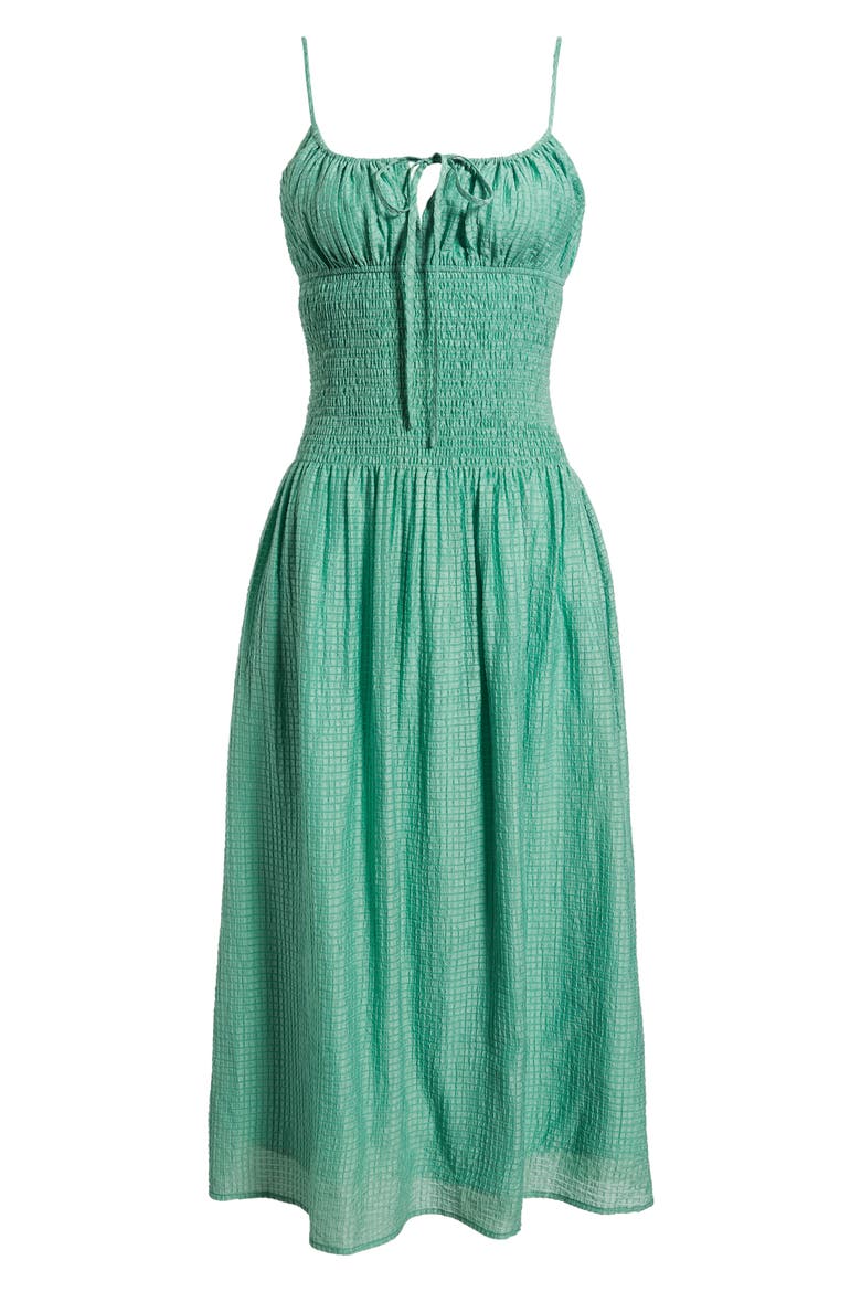 Arielle Smocked Sleeveless Maxi Dress, Alternate, color, GREEN