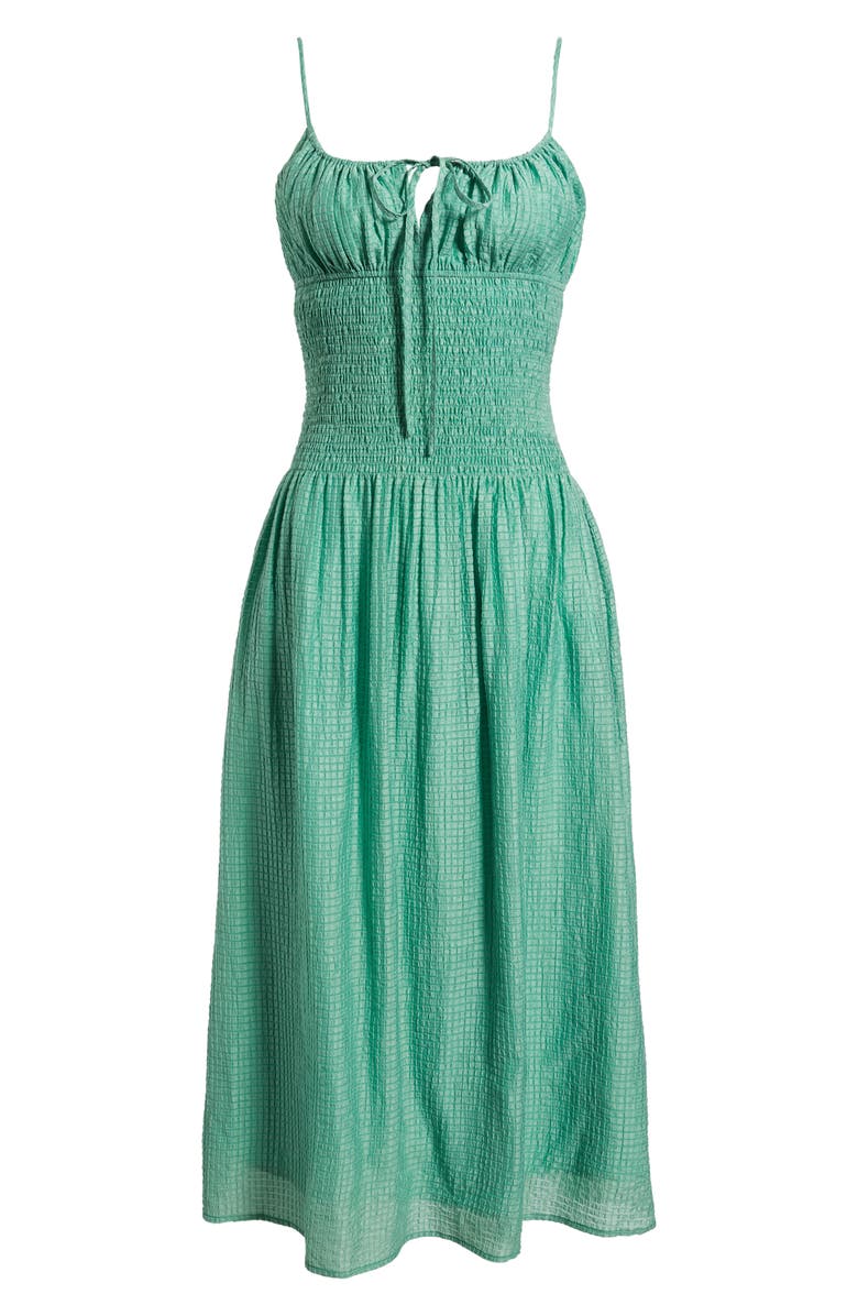 Lulus Arielle Smocked Sleeveless Maxi Dress, Alternate, color, Green
