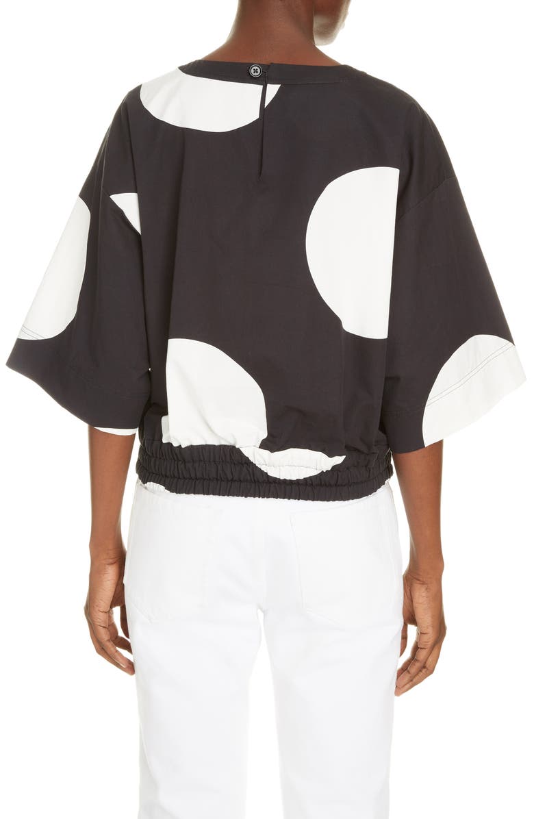 Dries Van Noten Carta Dot Crop Cotton Top, Alternate, color, 
