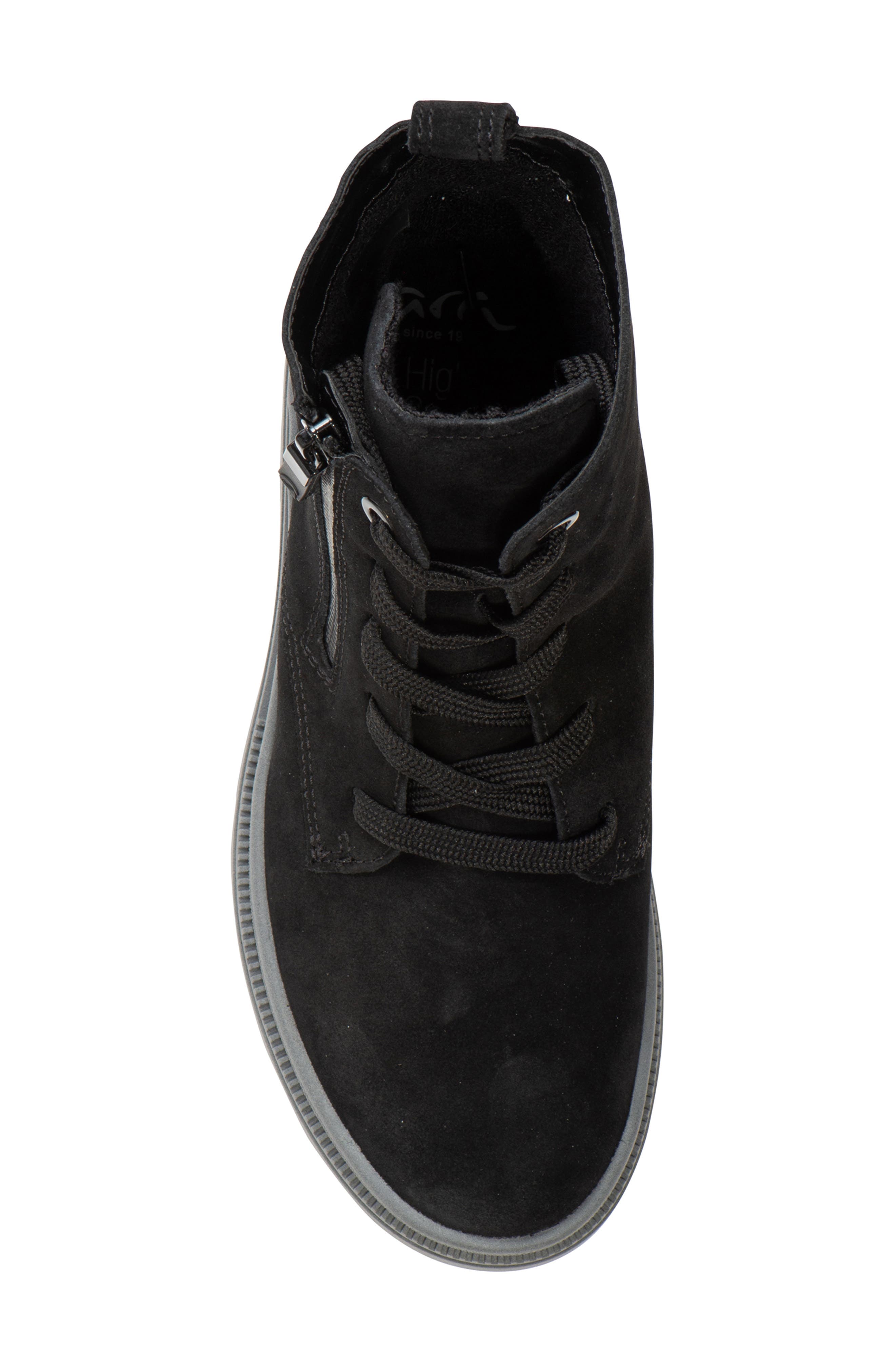 Waterproof Lace-Up Boot, Alternate, color, BLACK SUEDE