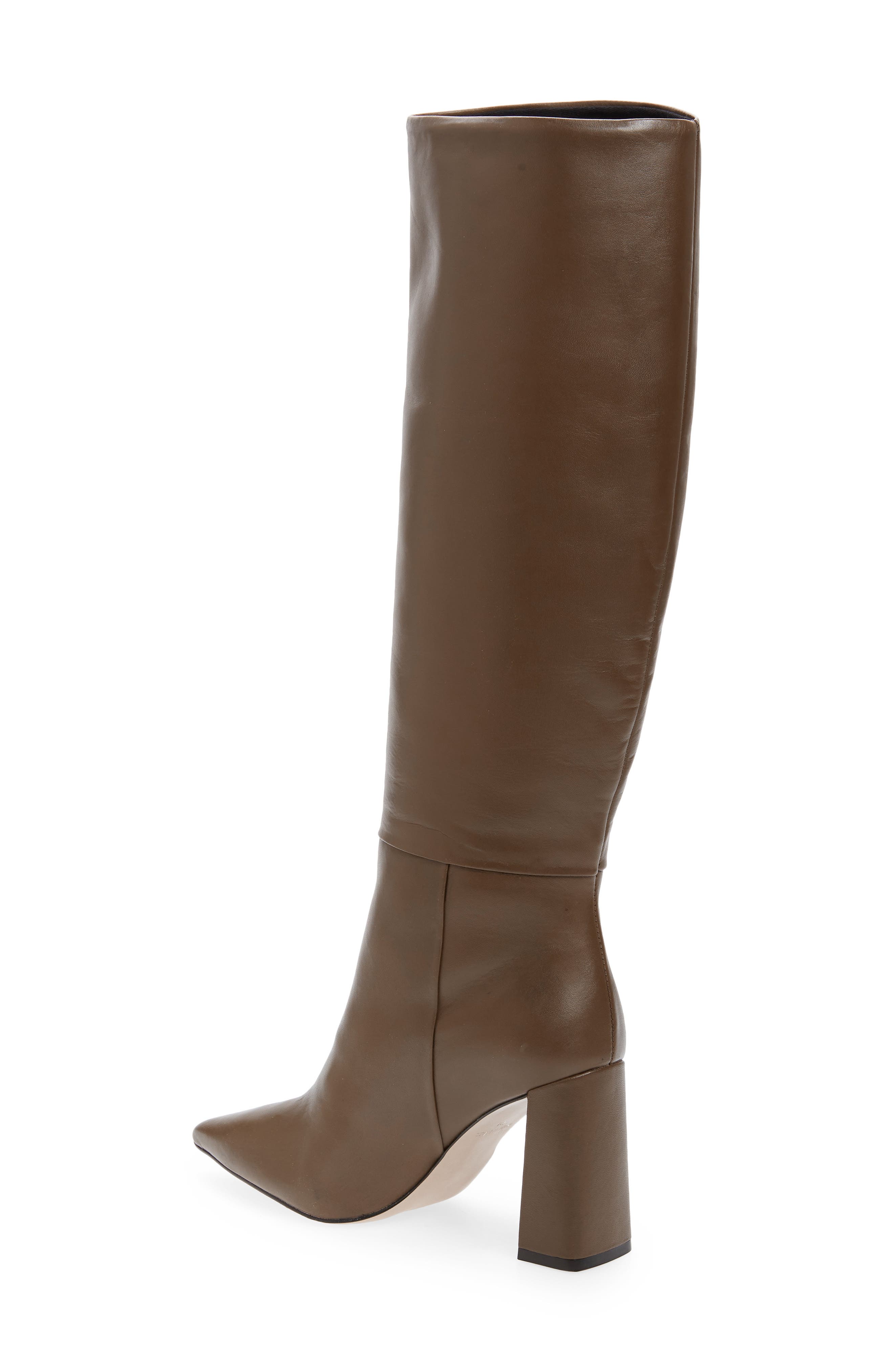 Handles Knee High Boot, Alternate, color, OLIVE LEATHER