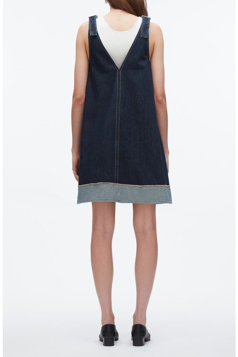 Sleeveless Trapeze Minidress, Alternate, color, DARK INDIGO