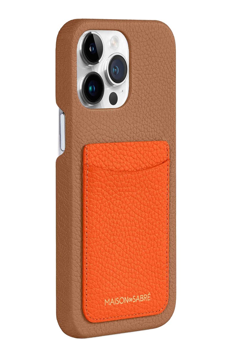 MAISON de SABRÉ Card Phone Case, Alternate, color, Manhattan Sandstone