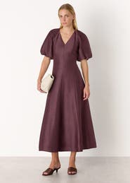 Whistles Silk Blend Taffeta Maxi Dress