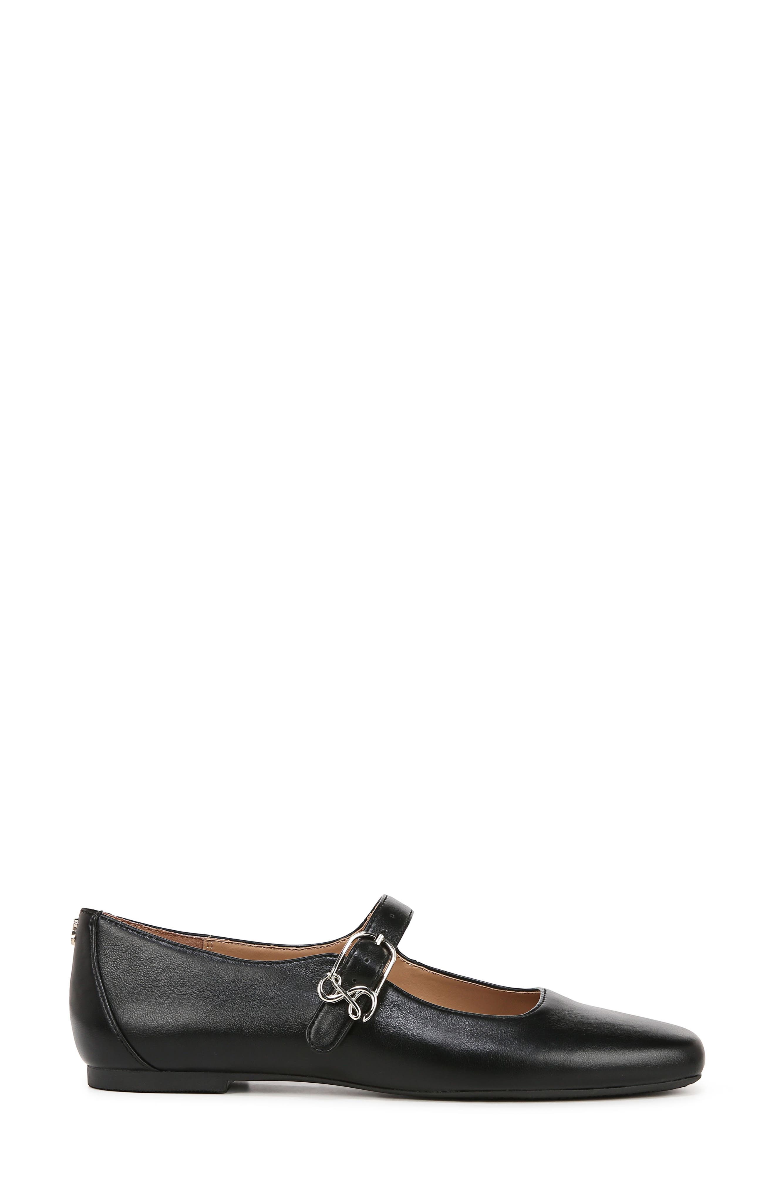 SAM & LIBBY Fredi Mary Jane Flat, Alternate, color, Black Leather