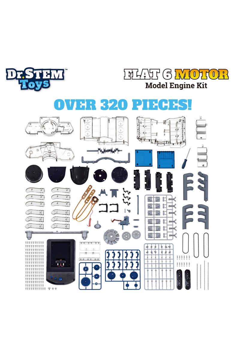 Dr. STEM Toys Flat 6 Motor Kit, 320pc, Alternate, color, Multicolored