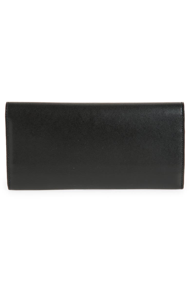 TOTEME T-Lock Leather Wallet, Alternate, color, Black