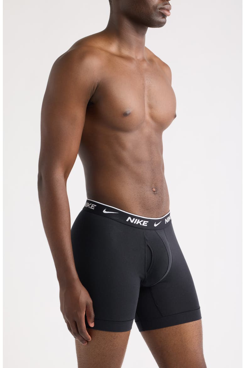 5-Pack Stretch Cotton Boxer Briefs, Alternate, color, BLACK