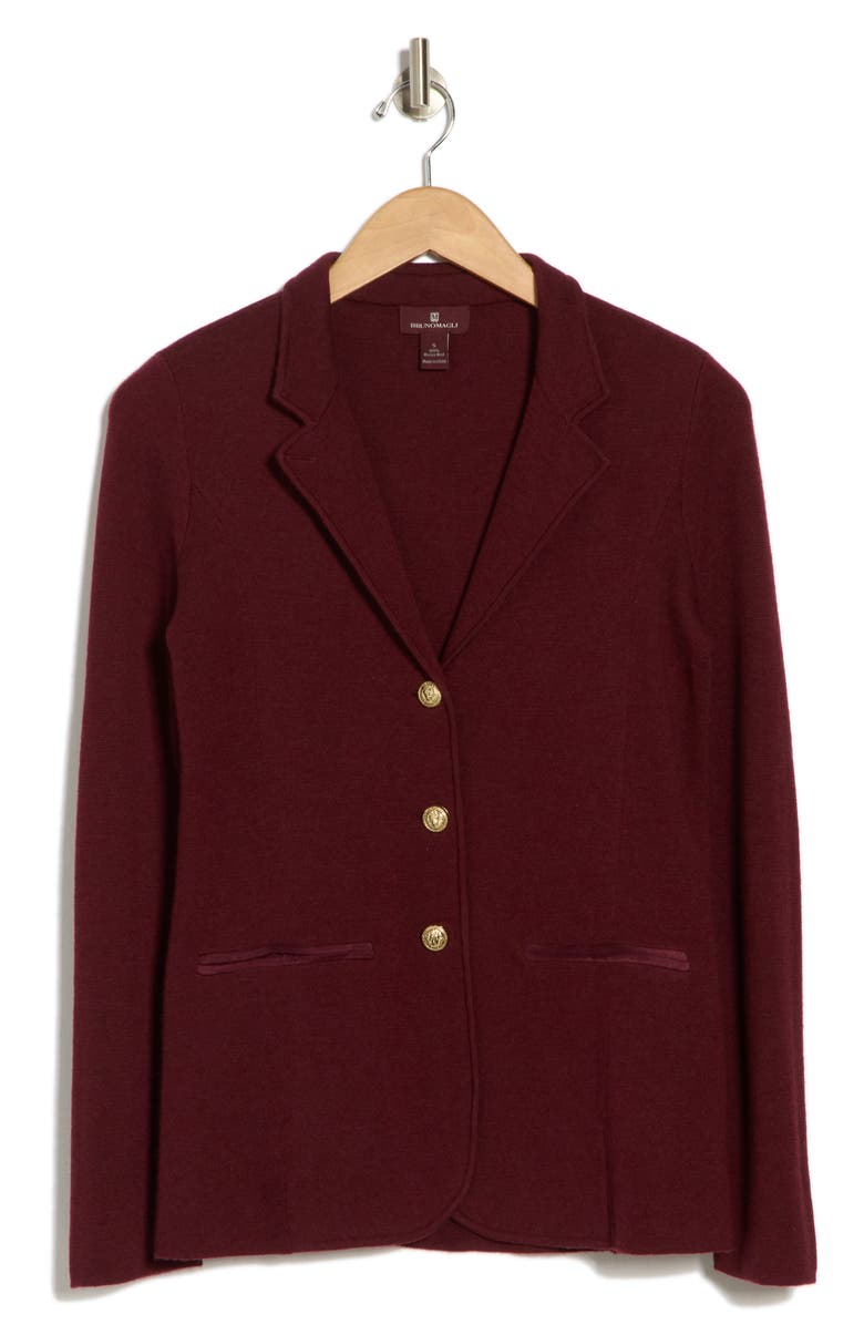 Bruno Magli Merino Wool Blazer, Alternate, color, Bordeaux
