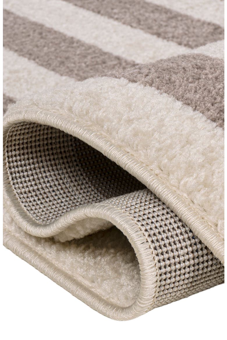 Bandol Modern Classic Mitre Stripe Area Rug, Alternate, color, Brown/Ivory