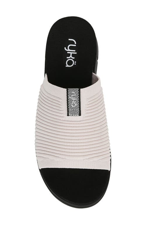 Ryka Rykä Epic Slide Sandal In White Alyssum