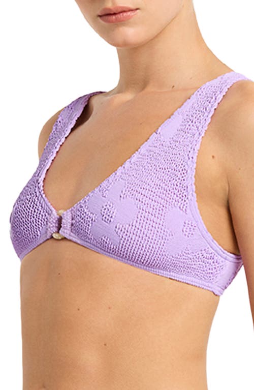 Bondeye Bond-eye Ring Scout Bikini Top In Lavender Floral