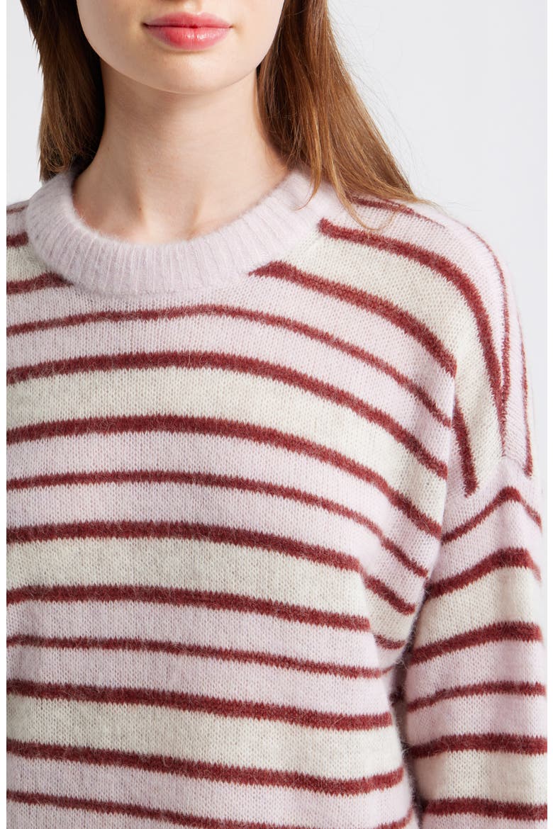 Oversize Pullover Sweater, Alternate, color, PINK MULTI STRIPE