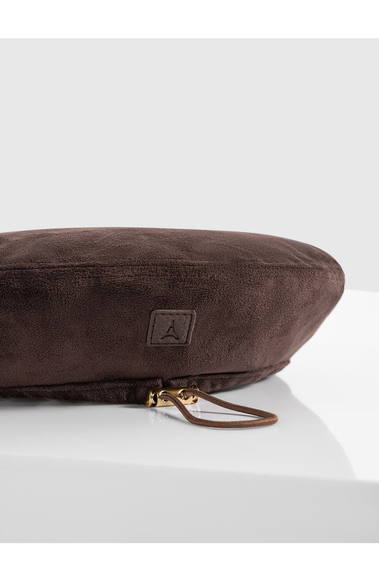 Manière De Voir Anya Suede Beret, Alternate, color, Brown