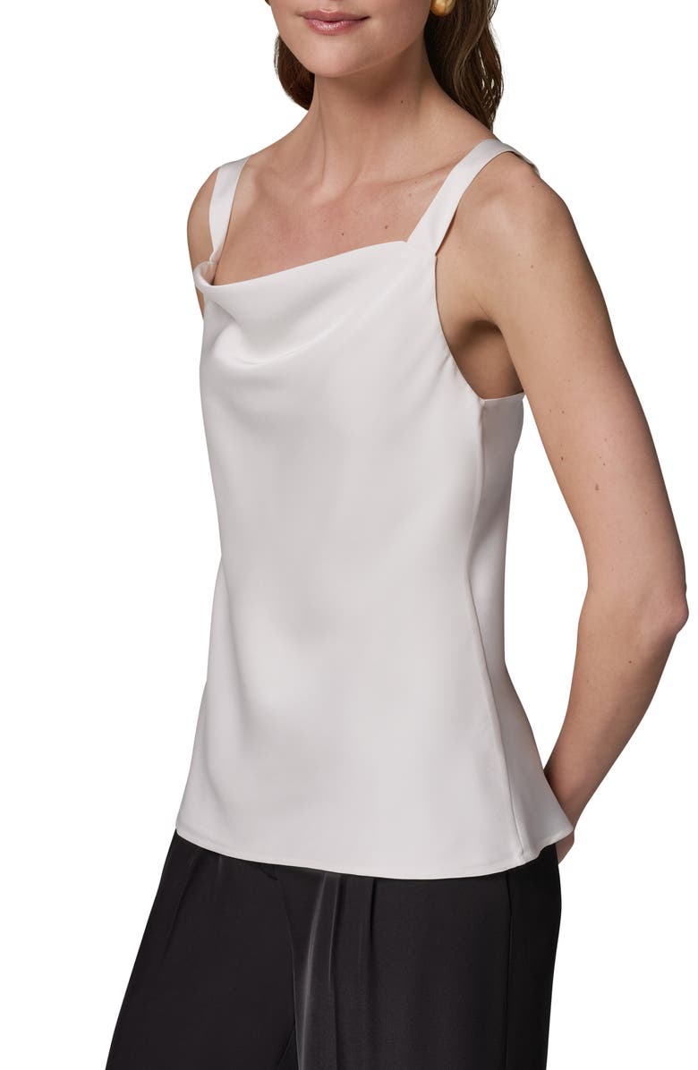 Donna Karan New York Cowl Neck Sleeveless Top, Alternate, color, Cream