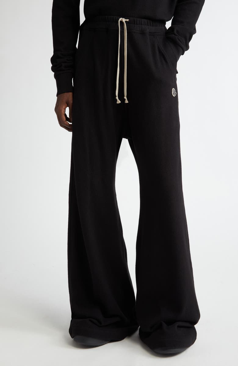 Moncler x Rick Owens Belas Wide Leg Cotton Sweatpants, Main, color, 