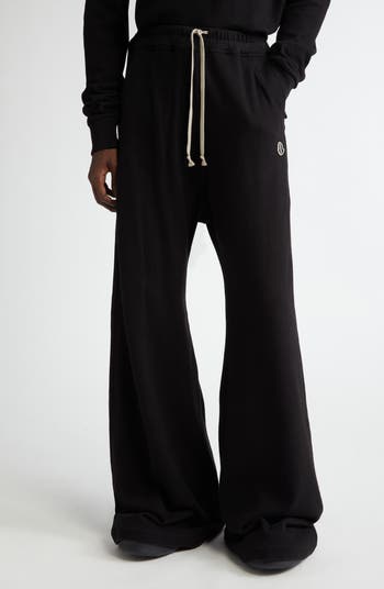 パンツ MONCLER + RICK OWENS WOMENS BELAS COTTON SWEATPANTS Moncler x Rick Owens Belas Wide Leg Cotton Sweatpants