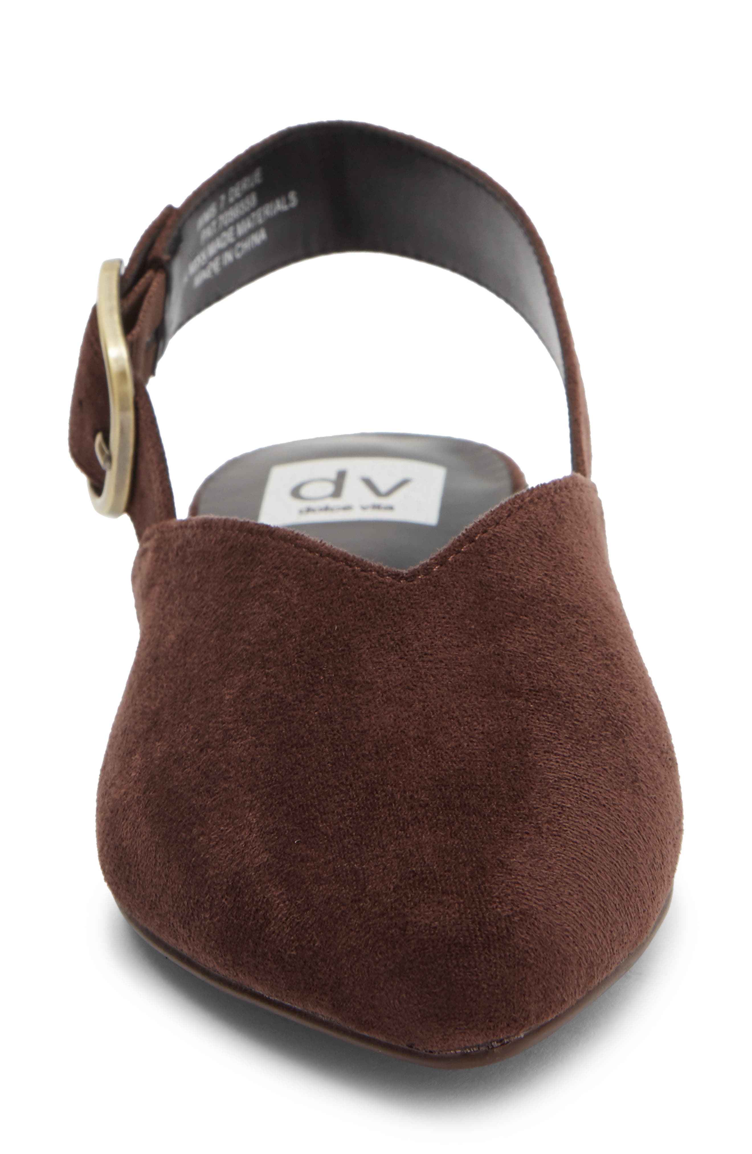 Derue Slingback Flat, Alternate, color, BROWN