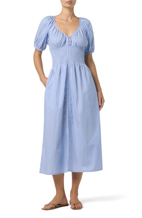 Striped Cotton Maxi Dress