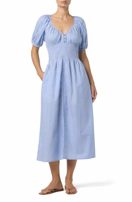Striped Cotton Maxi Dress