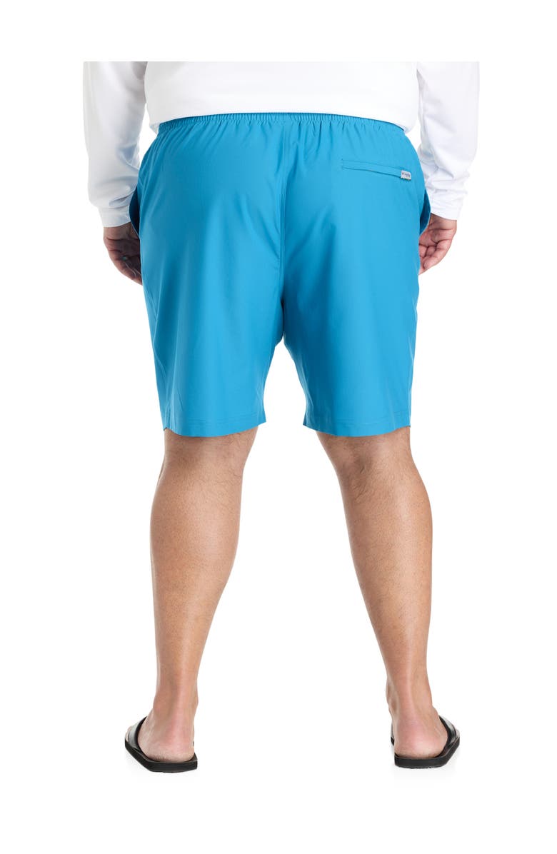 Columbia Big & Tall PFG Rambler Solid Swim Trunks, Alternate, color, Blue Echo