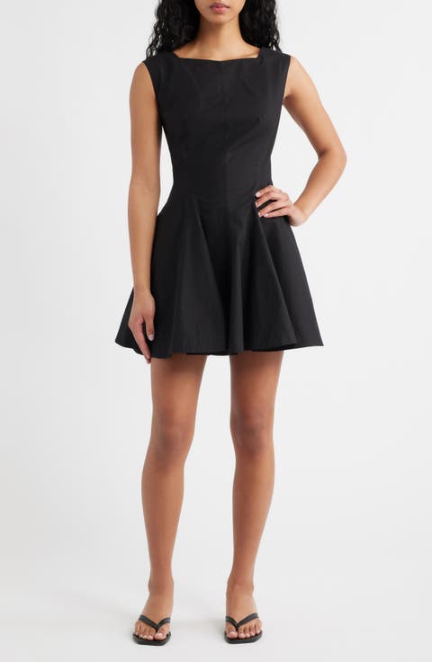 Riviette Fit & Flare Poplin Minidress