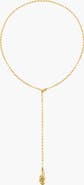 YOJ Minos Lariat Long Necklace in Gold