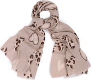 SAACHI Leopard Heart Scarf