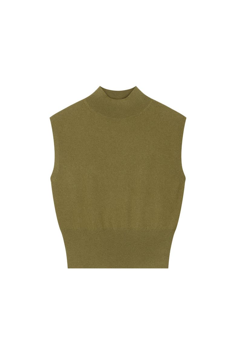 Wool Blend Sleeveless Top, Alternate, color, Green