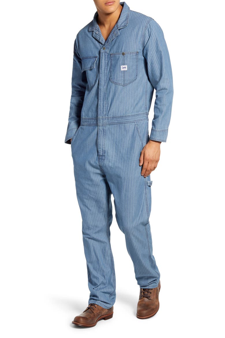 Union-All Slim Fit Coveralls, Main, color, ENGINEER STRIPE