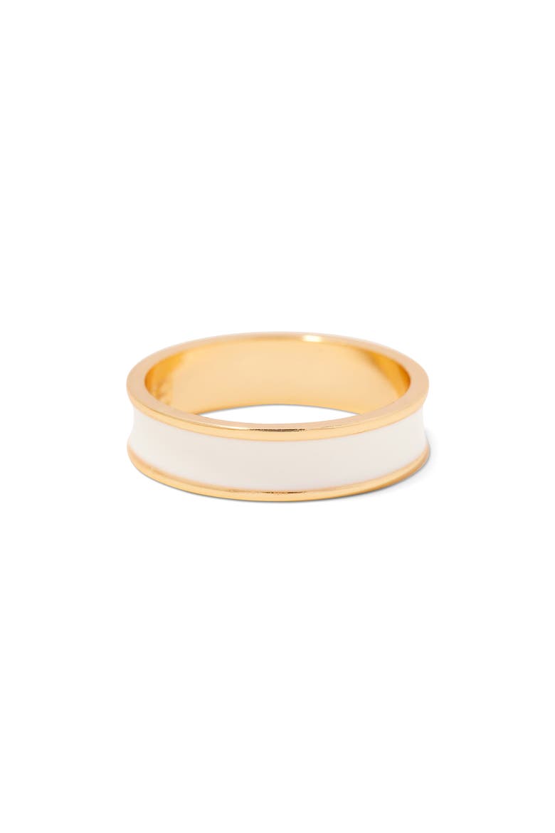Madison Enamel Ring, Alternate, color, GOLD/CREAM