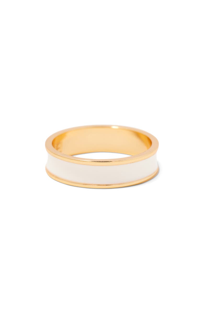 Brook and York Madison Enamel Ring, Alternate, color, Gold/Cream