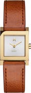 MVMT Marquee Square Leather Strap Watch, 22mm