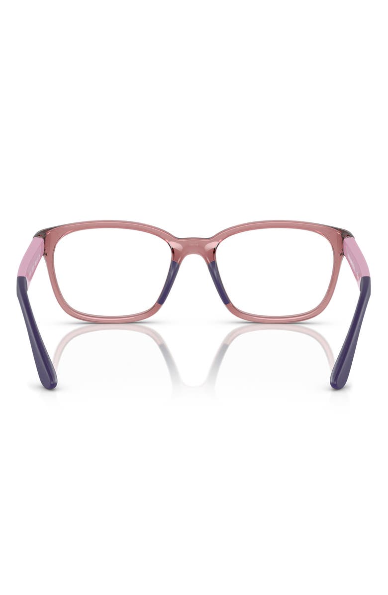 Emporio Armani 49mm Pillow Optical Glasses, Alternate, color, Shiny Lillac / Demo Lens