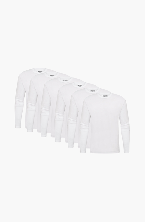 Standard Long Sleeve Crew Neck T-Shirt (6 Pack)