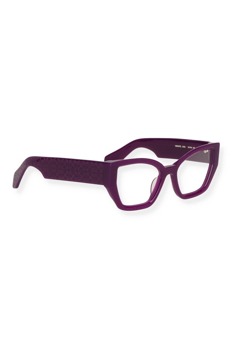 7Q 52mm Cat Eye Optical Glasses, Alternate, color, PURPLE