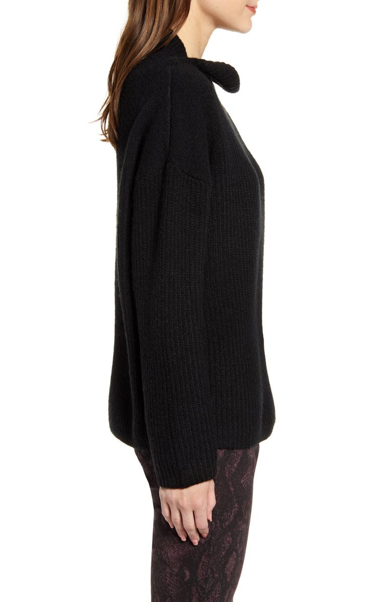 Chelsea28 Rib Funnel Neck Sweater, Alternate, color, 