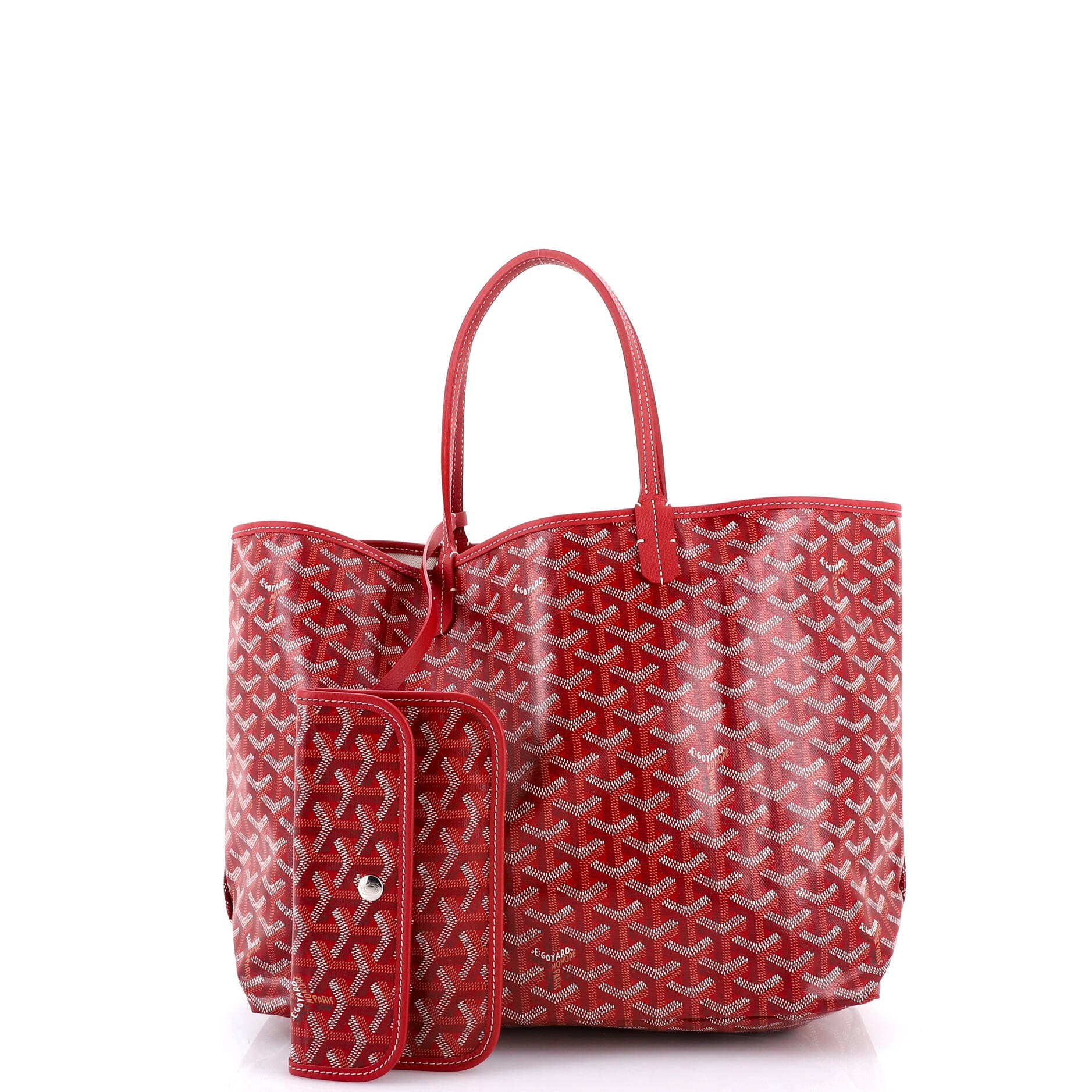 Pre-Owned Goyard Saint Louis Tote Coated Canvas PM, Alternate, color, White