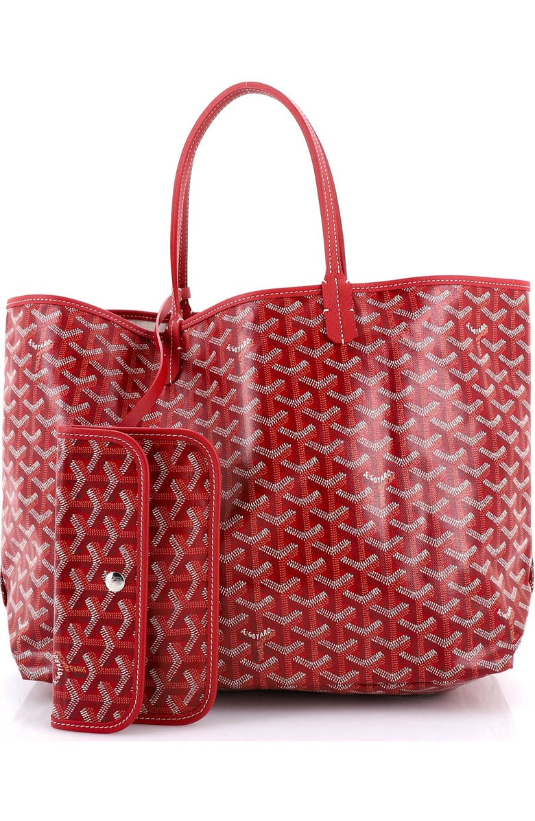 Pre-Owned Goyard Saint Louis Tote Coated Canvas PM, Alternate, color, White